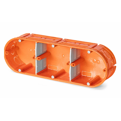 MULTIWALL Boîte d'encastrement tripolaire M3x60F 3xfi60mm orange