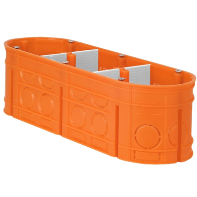 MULTIWALL Boîte d'encastrement tripolaire M3x60F 3xfi60mm orange