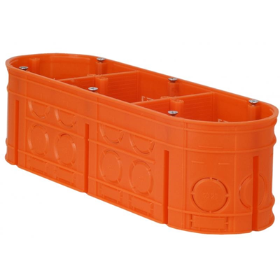 MULTIWALL Boîte d'encastrement tripolaire M3x60F 3xfi60mm orange