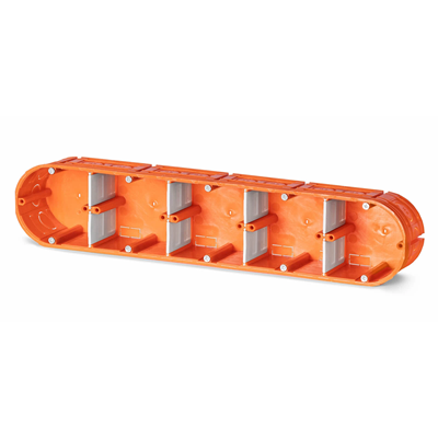 MULTIWALL Caja de empotrar cinco polos M5x60F 5xfi60mm naranja