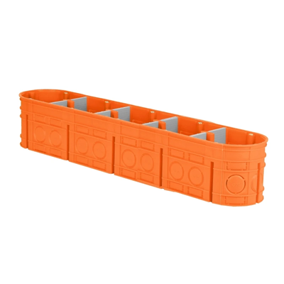 MULTIWALL Caja de empotrar cinco polos M5x60F 5xfi60mm naranja