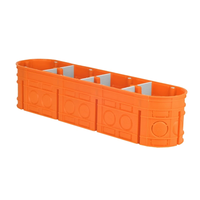 MULTIWALL Caja de empotrar tetrapolar M4x60F 4xfi60mm naranja