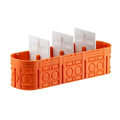 MULTIWALL Four-pole flush-mounted box M4x60F 4xfi60mm orange
