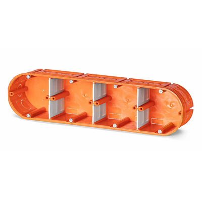 MULTIWALL Puszka podtynkowa czteropolowa M4x60F 4xfi60mm pomarańczowa