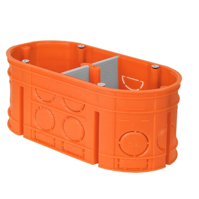 MULTIWALL Scatola da incasso bipolare M2x60F 2xfi60mm arancio
