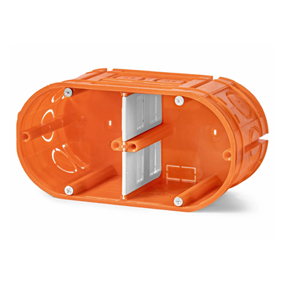MULTIWALL Scatola da incasso bipolare M2x60F 2xfi60mm arancio