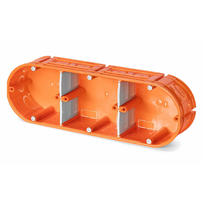 MULTIWALL Триполюсна коробка прихованого монтажу M3x60F 3xfi60mm оранжева