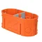 MULTIWALL Two-pole flush-mounted box M2x60F 2xfi60mm orange