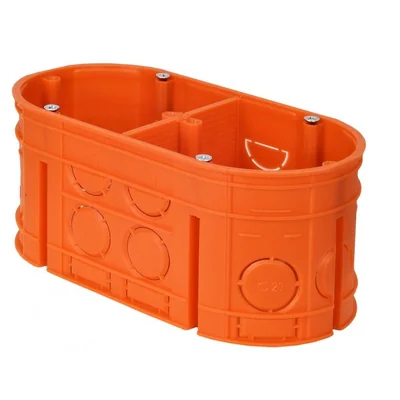 MULTIWALL Two-pole flush-mounted box M2x60F 2xfi60mm orange