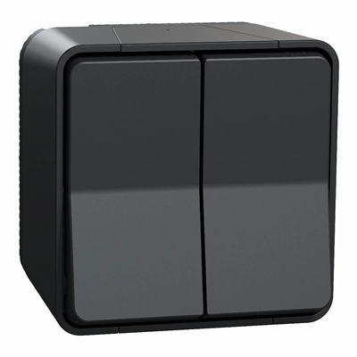 MUREVA STYL IP55 Anthracite double stair switch