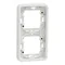 MUREVA STYL IP55 Base de empotrar vertical doble blanco