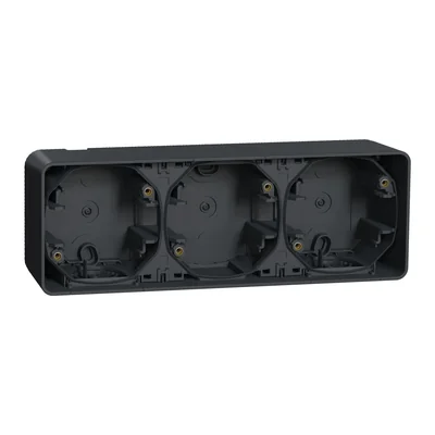 MUREVA STYL IP55 Base de pared triple horizontal antracita