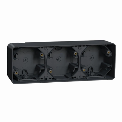 MUREVA STYL IP55 Base de pared triple horizontal antracita