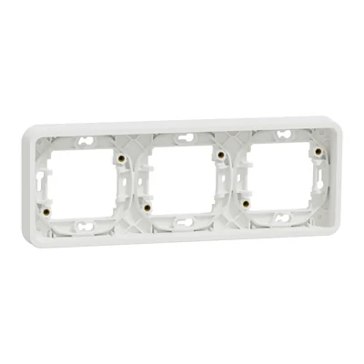 MUREVA STYL IP55 Base empotrable triple horizontal blanco