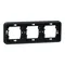 MUREVA STYL IP55 Base tripla da incasso orizzontale, antracite