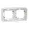 MUREVA STYL IP55 Double base blanche horizontale encastrée