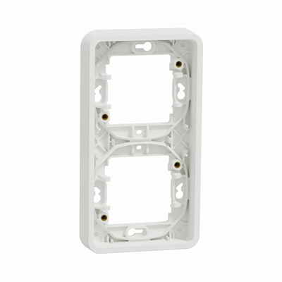 MUREVA STYL IP55 Double base blanche verticale encastrée