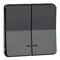 MUREVA STYL IP55 Double push-button mechanism with backlight anthracite