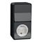 MUREVA STYL IP55 Interrupteur escalier + prise schuko anthracite
