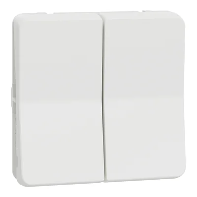 MUREVA STYL IP55 Mécanisme d'interrupteur d'escalier double blanc