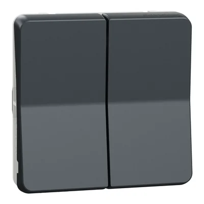 MUREVA STYL IP55 Mechanizm łącznika schoddowego podwójnego antracyt