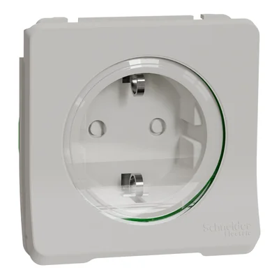 MUREVA STYL IP55 Schuko socket mechanism threadless terminals white