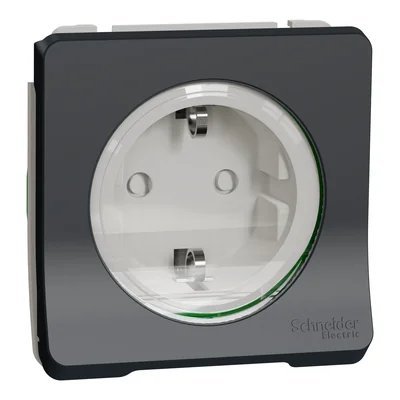 MUREVA STYL IP55 Schuko-Steckdosenmechanismus, gewindelose Anschlüsse, Anthrazit