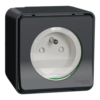 MUREVA STYL IP55 Socle 2P+PE bornes à vis anthracite