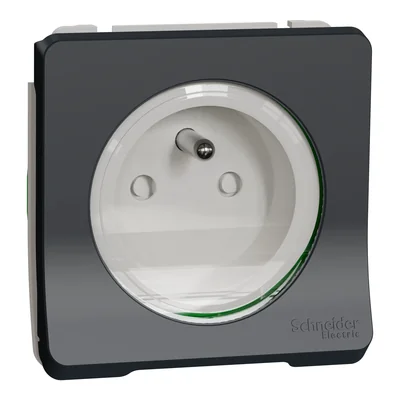 MUREVA STYL IP55 Steckdosenmechanismus 2P+PE Schraubklemmen Anthrazit