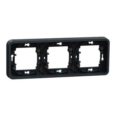 MUREVA STYL IP55 Triple flush-mounted horizontal base anthracite