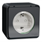 MUREVA STYLE IP55 Base de enchufe 2P+PE schuko bornes de tornillo antracita