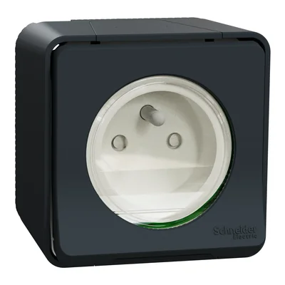 MUREVA STYLE IP55 Prise 2P+PE anthracite