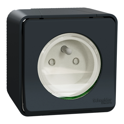 MUREVA STYLE IP55 Socket 2P+PE anthracite