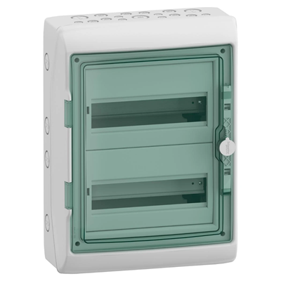 Mureva surface-mounted housing (former Kaedra) IP65 MRV-2-12-NT-T transparent door 2 rows 12 modules/row