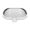 MUSAM, lampada da giardino con sensore di movimento a 180°, 1x60W, E27, IP44, con otturatore, plastica, bianca