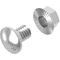 Mushroom head screw + serrated nut SGKM10x20