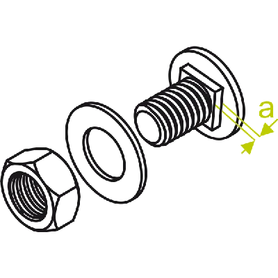 Mushroom head screw (set), SGNM8x14