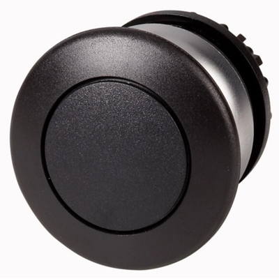 Mushroom push-button, black, M22-DP-S