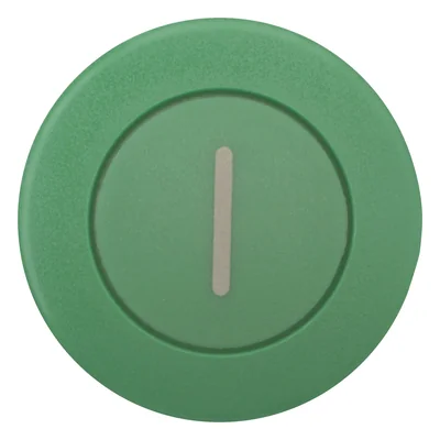 Mushroom push-button, green i, M22-DP-G-X1