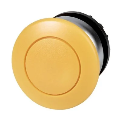 Mushroom push-button, yellow, M22-DP-Y