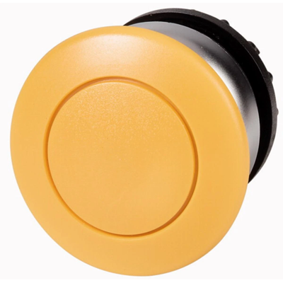 Mushroom push-button, yellow, M22-DP-Y