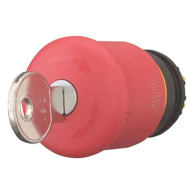Mushroom pushbutton actuator, red, M22-PVS