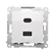 Nabíječka Simon 54 WMDZ-EC2CAQ-011 USB C+A (modul), 30W, 230V; bílá
