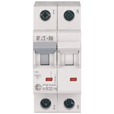 Nadproudový jistič HN-B32/1N 6kA, In=32A, charakter B, 1+N pól. Řada HN