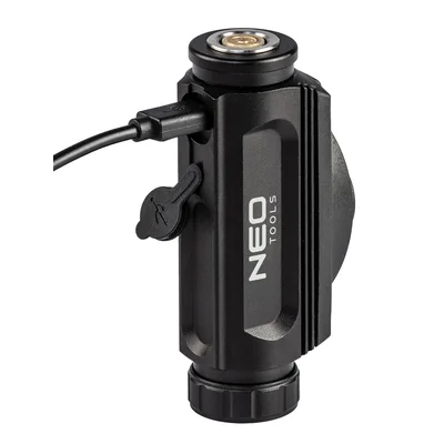 Налобний ліхтар із USB-акумулятором, 1000 лм, червоний/синій CREE LED + LED