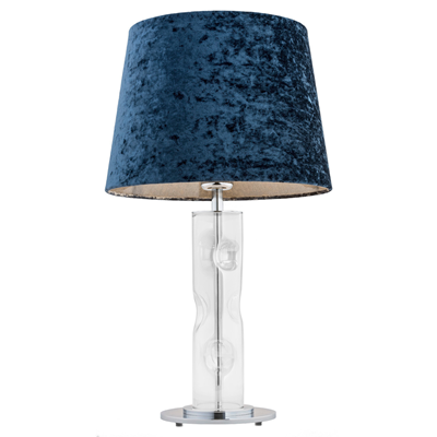 NANCY Tischlampe marineblauer Velours