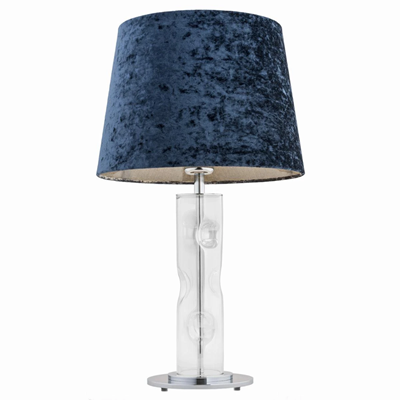 NANCY Tischlampe marineblauer Velours