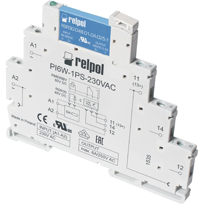 Narrow-profile interface relay: 1 NO - one transistor output 2 A PIR6W-1PS-24VDC-O