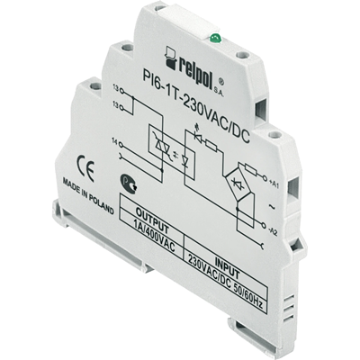 Narrow-profile interface relay: 1 NO - one triac output 1.2 A PI6-1T-24VAC/DC