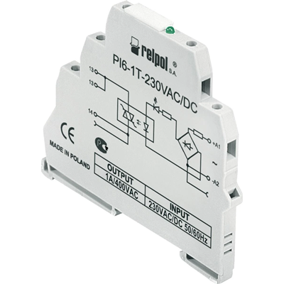 Narrow-profile interface relay: 1 NO - one triac output 1.2 A PI6-1T-24VAC/DC